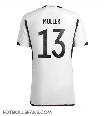 Tyskland Thomas Muller #13 Replika Hemmatröja VM 2022 Kortärmad